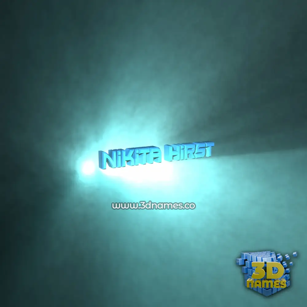 nikita hirst in Light Shine style - 3D name wallpaper