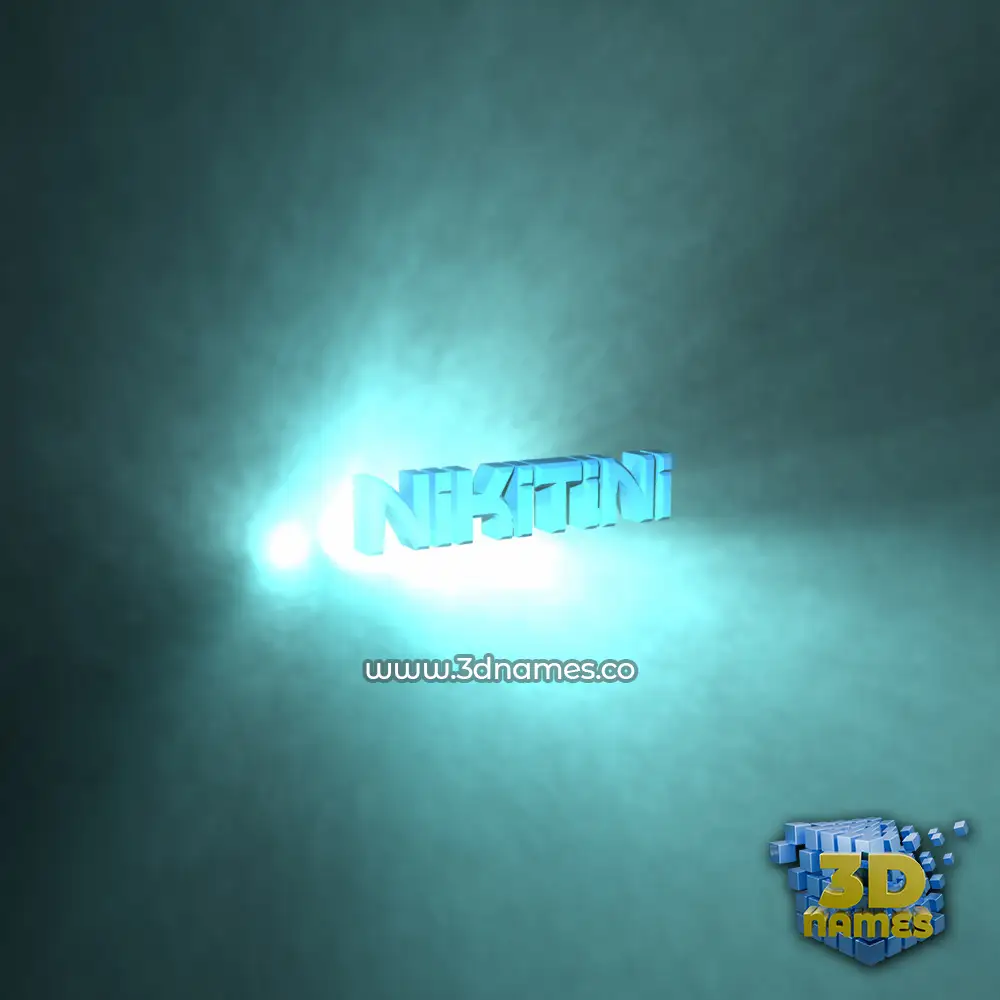 nikitini in Light Shine style - 3D name wallpaper