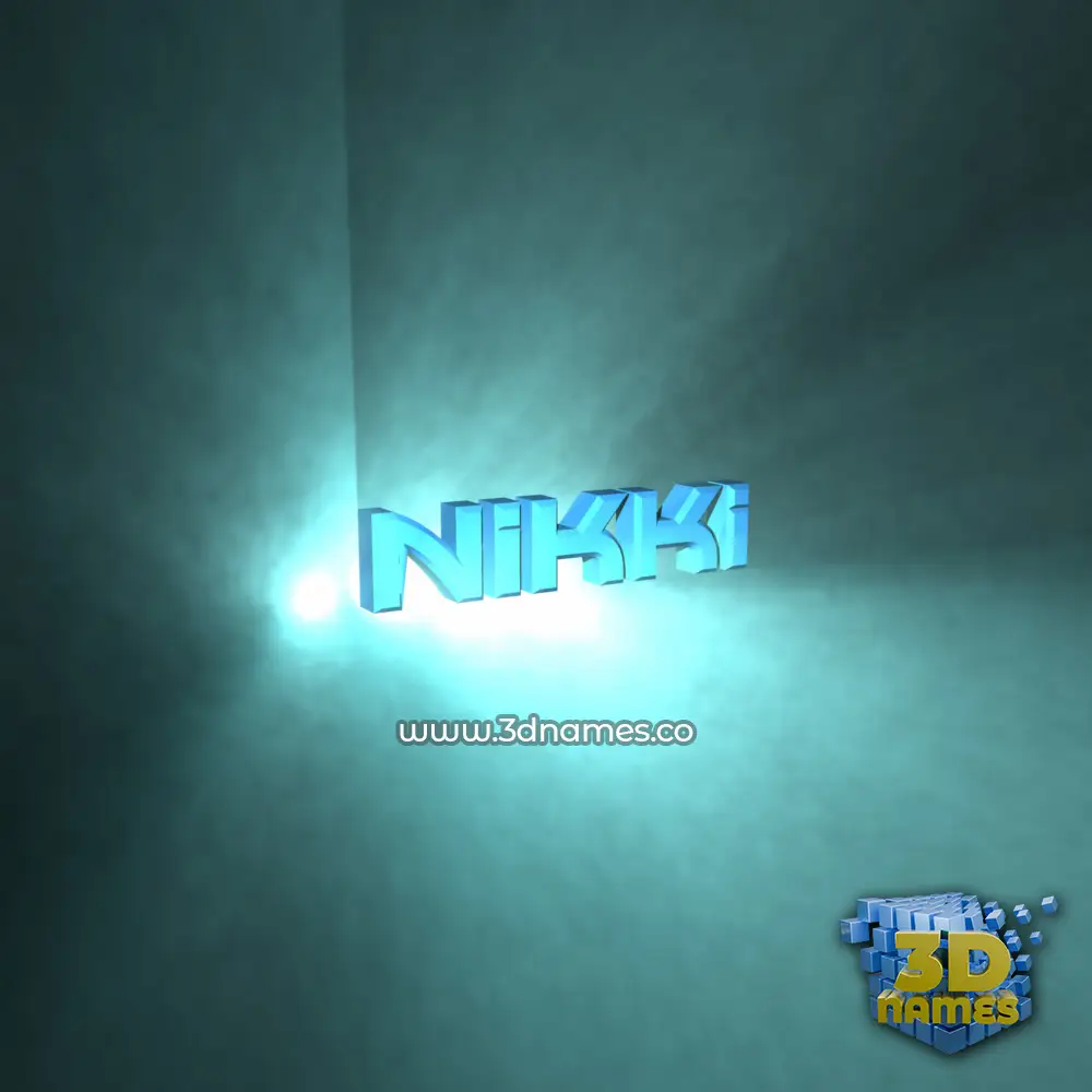 nikki in Light Shine style - 3D name wallpaper