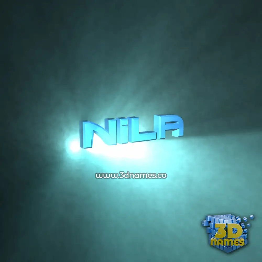 nila in Light Shine style - 3D name wallpaper