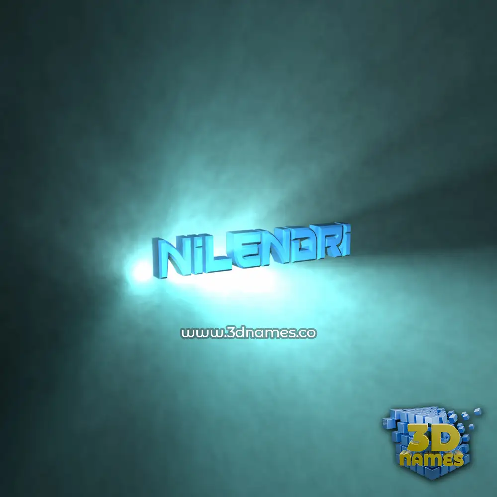 nilendri in Light Shine style - 3D name wallpaper
