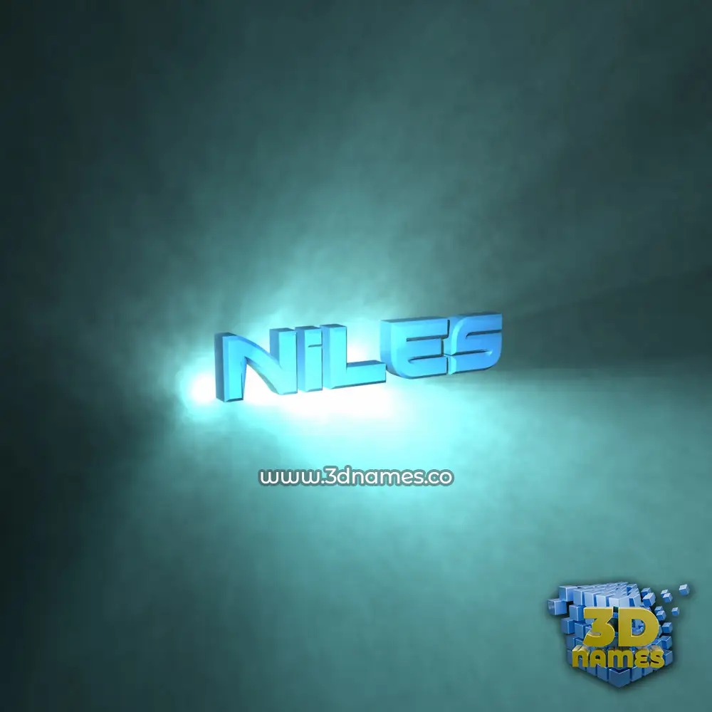 niles in Light Shine style - 3D name wallpaper
