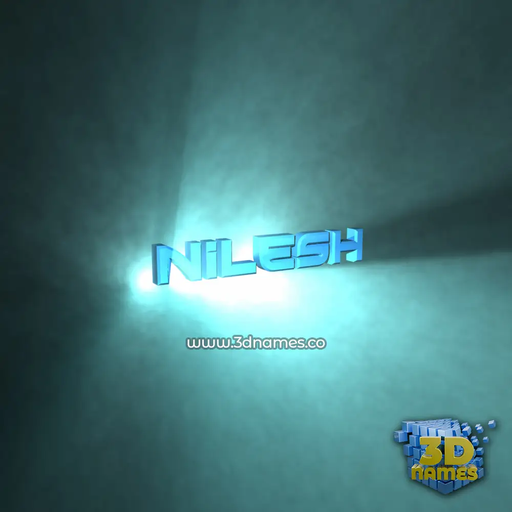 nilesh in Light Shine style - 3D name wallpaper