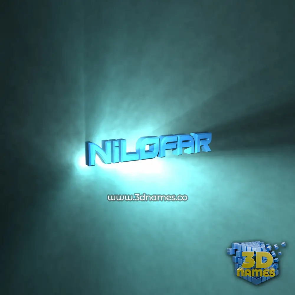 nilofar in Light Shine style - 3D name wallpaper