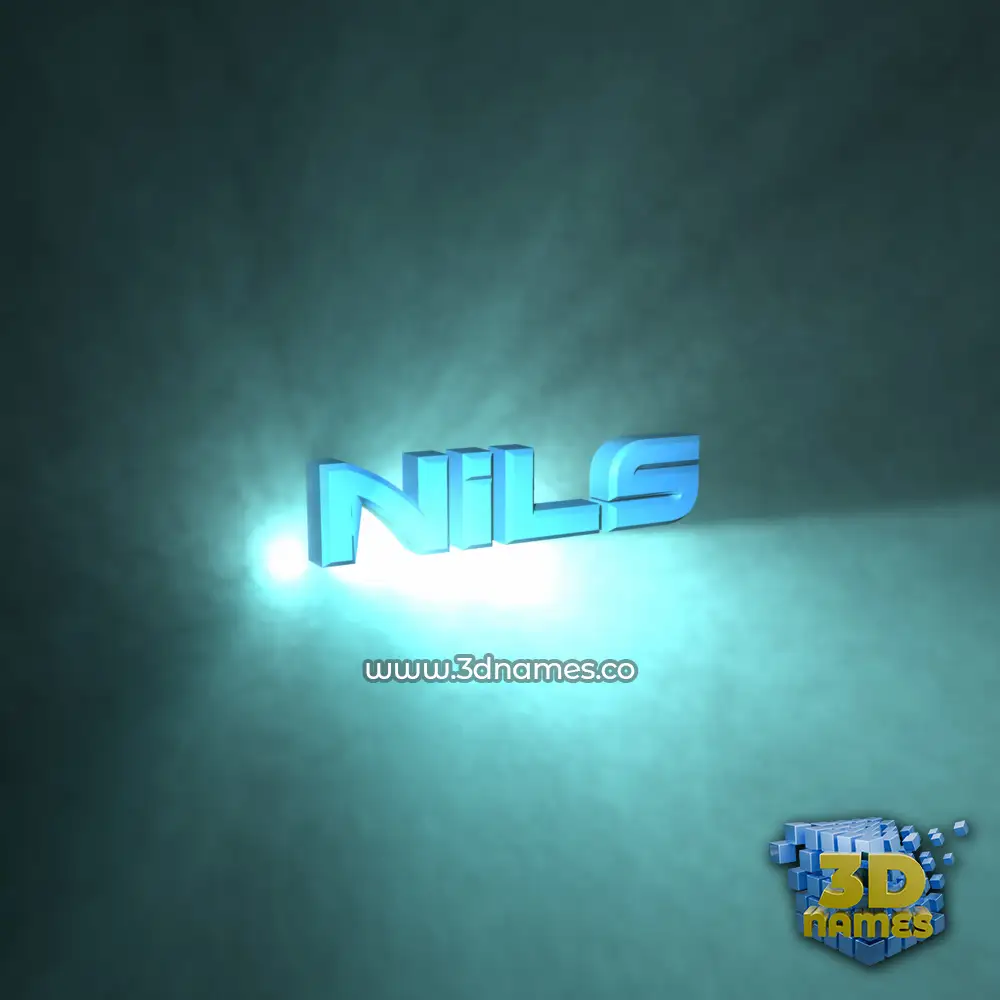 nils in Light Shine style - 3D name wallpaper