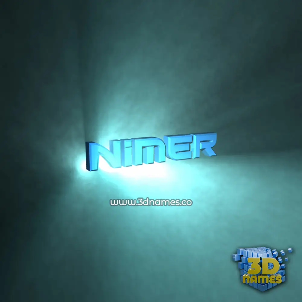 nimer in Light Shine style - 3D name wallpaper