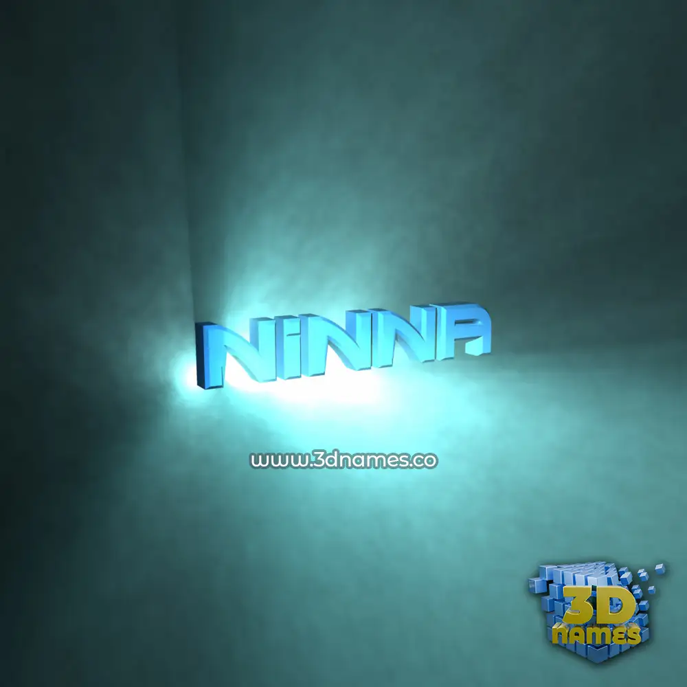 ninna in Light Shine style - 3D name wallpaper