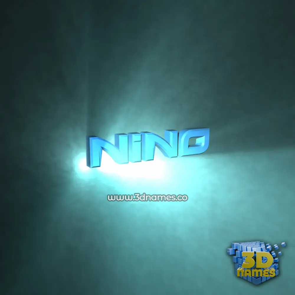 nino in Light Shine style - 3D name wallpaper