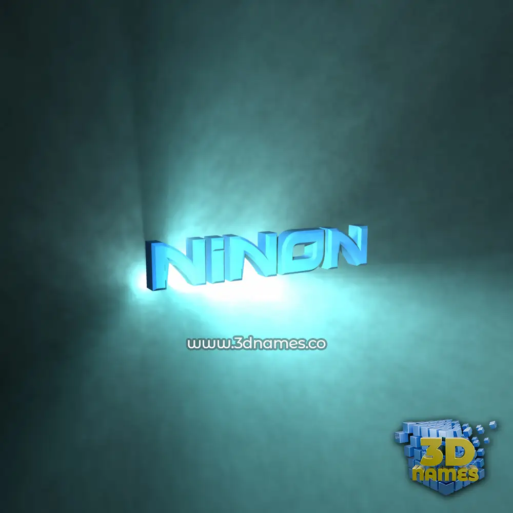ninon in Light Shine style - 3D name wallpaper
