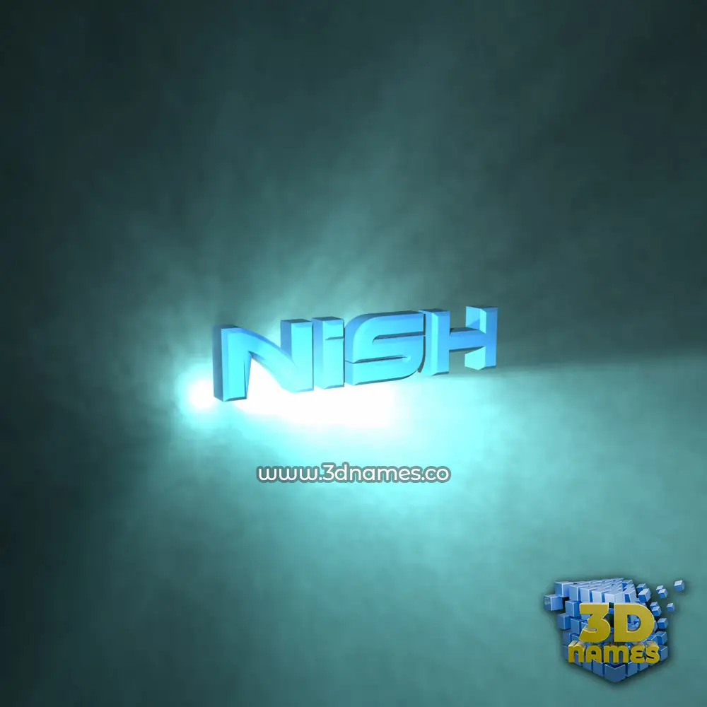 nish in Light Shine style - 3D name wallpaper
