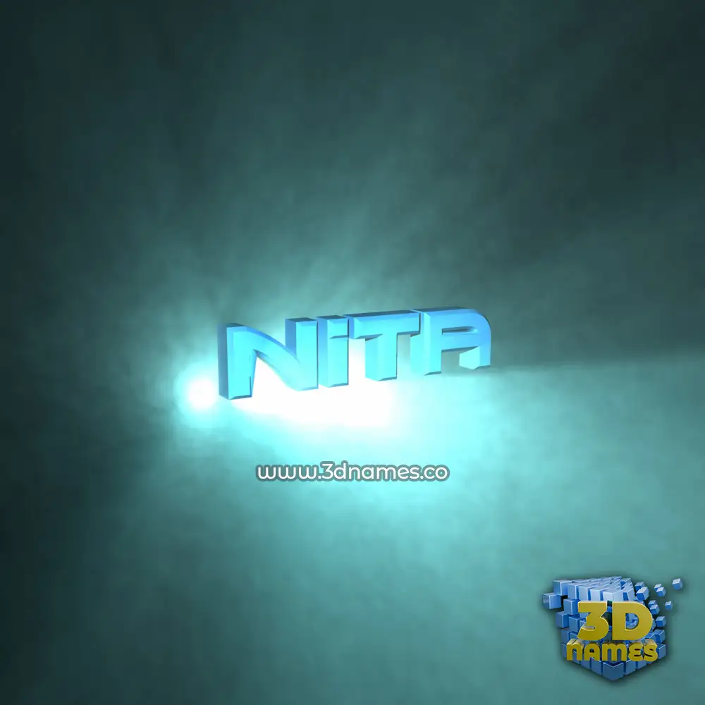 nita in Light Shine style - 3D name wallpaper