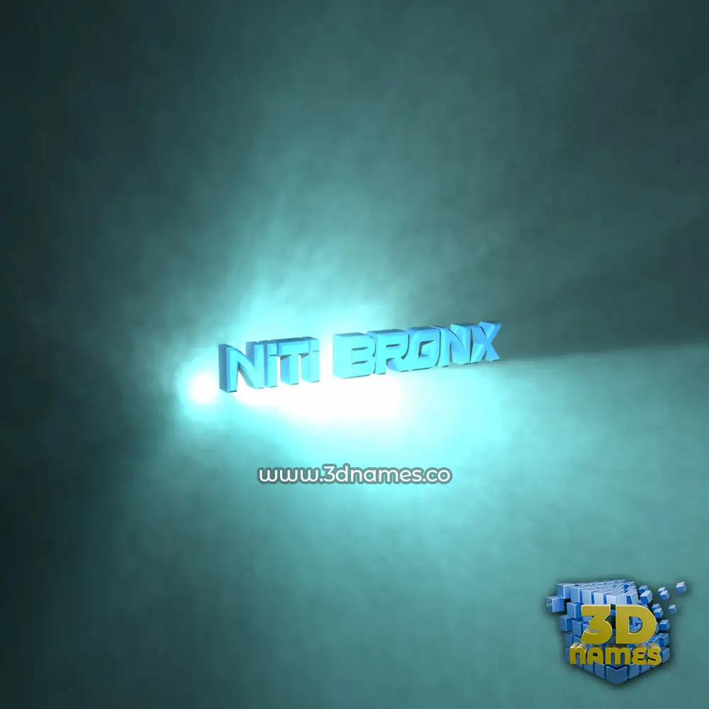 niti bronx in Light Shine style - 3D name wallpaper