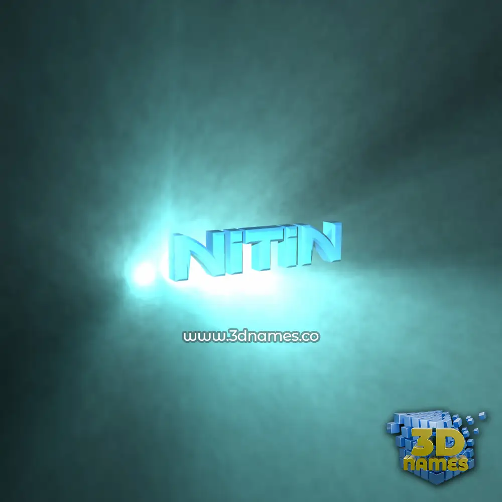 nitin in Light Shine style - 3D name wallpaper