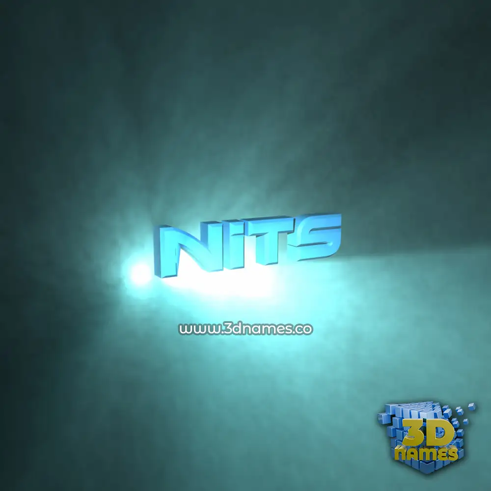 nits in Light Shine style - 3D name wallpaper