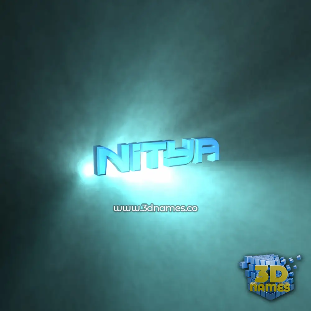 nitya in Light Shine style - 3D name wallpaper