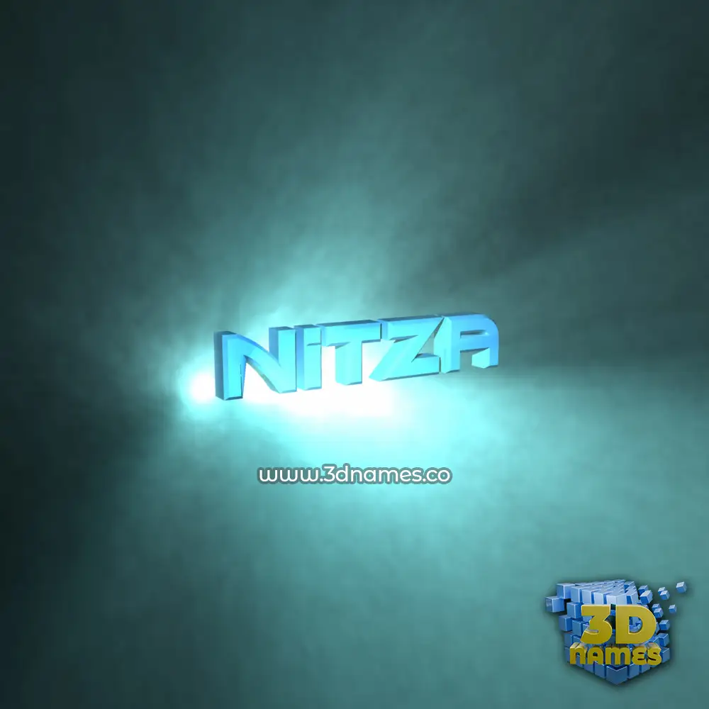 nitza in Light Shine style - 3D name wallpaper