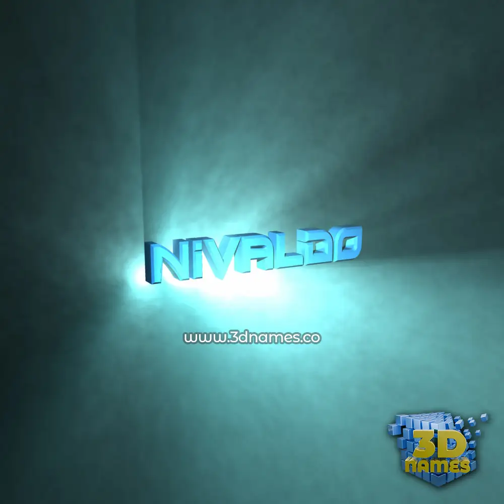 nivaldo in Light Shine style - 3D name wallpaper