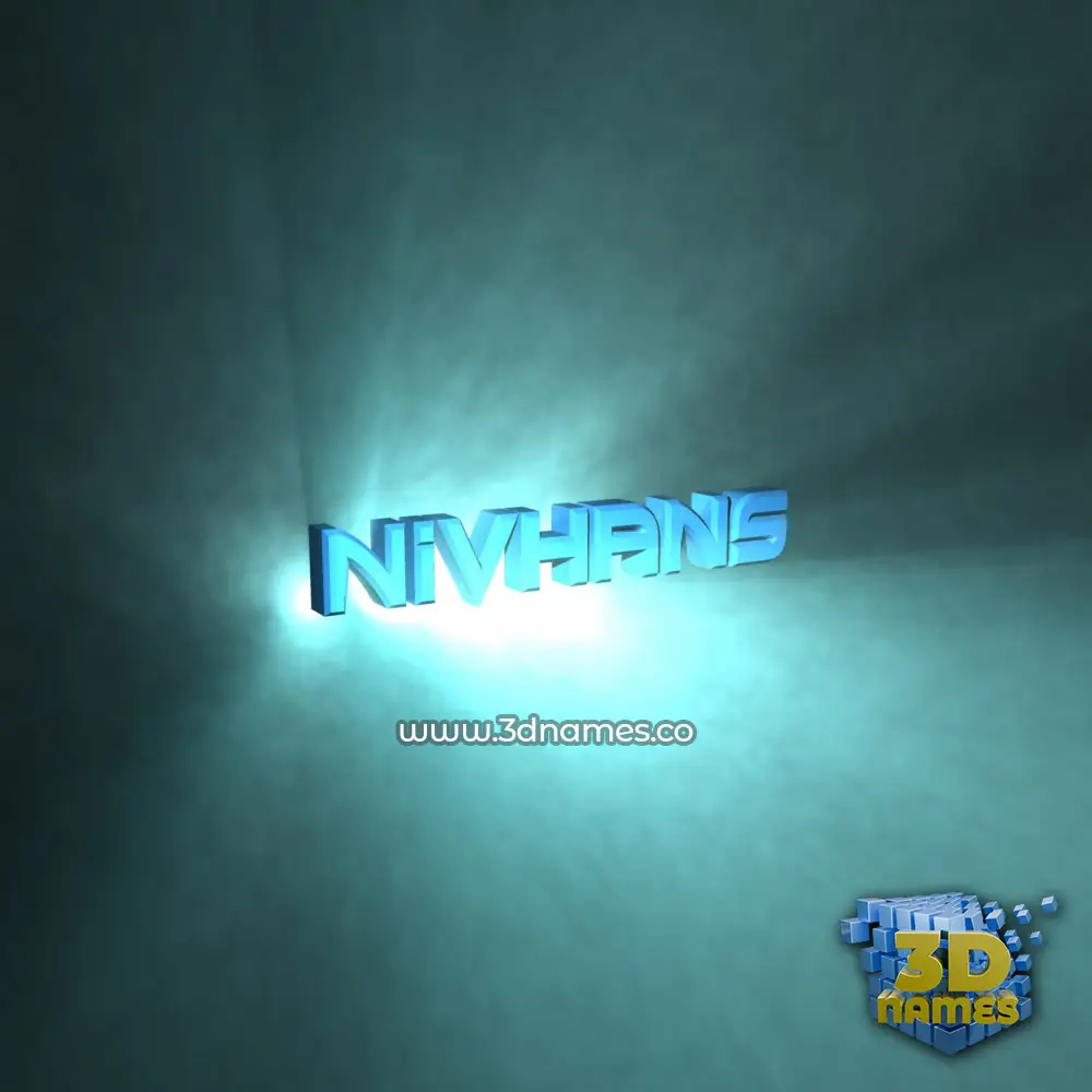 nivhans in Light Shine style - 3D name wallpaper