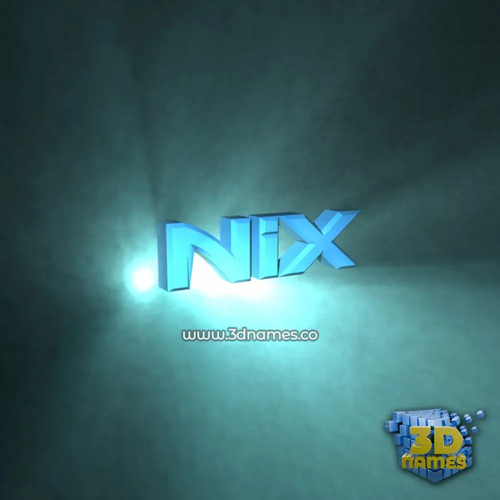 nix in Light Shine style - 3D name wallpaper