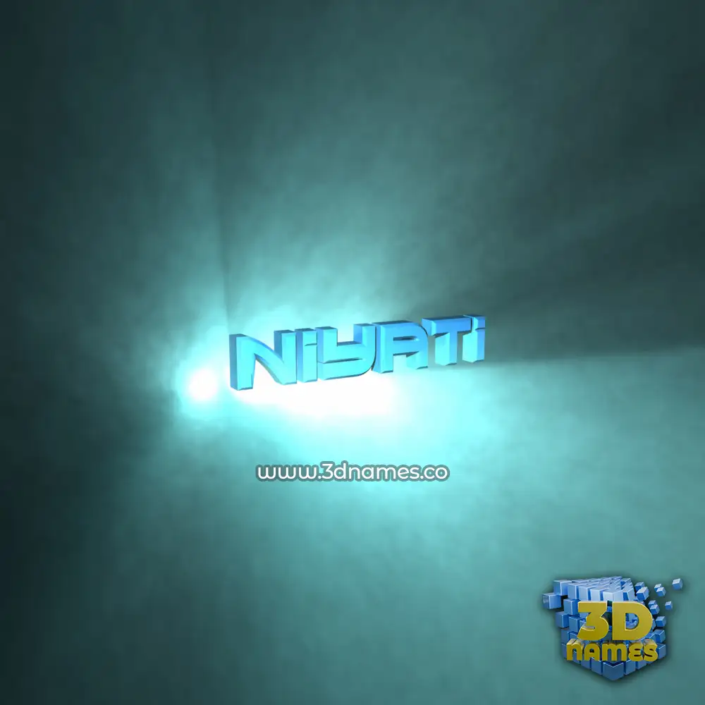 niyati in Light Shine style - 3D name wallpaper