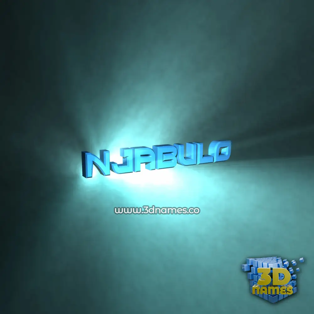 njabulo in Light Shine style - 3D name wallpaper