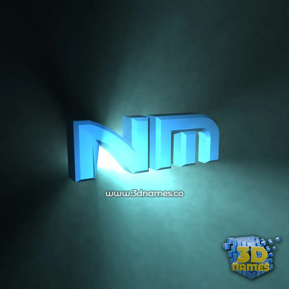 nm in Light Shine style - 3D name wallpaper