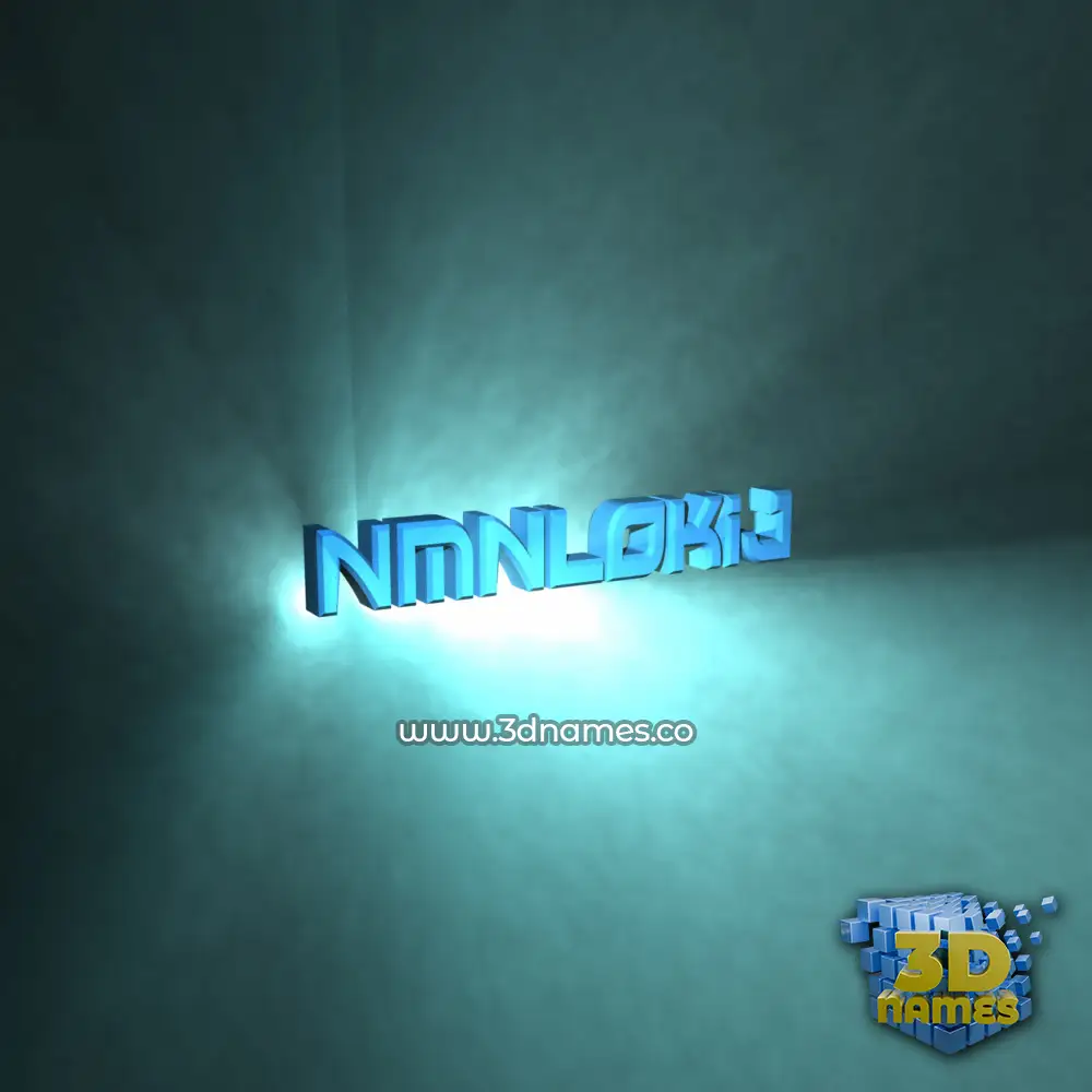 nmnlokij in Light Shine style - 3D name wallpaper