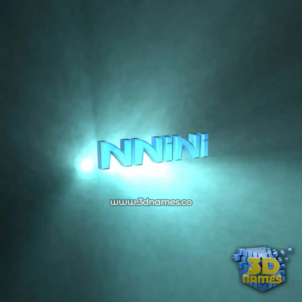 nnini in Light Shine style - 3D name wallpaper