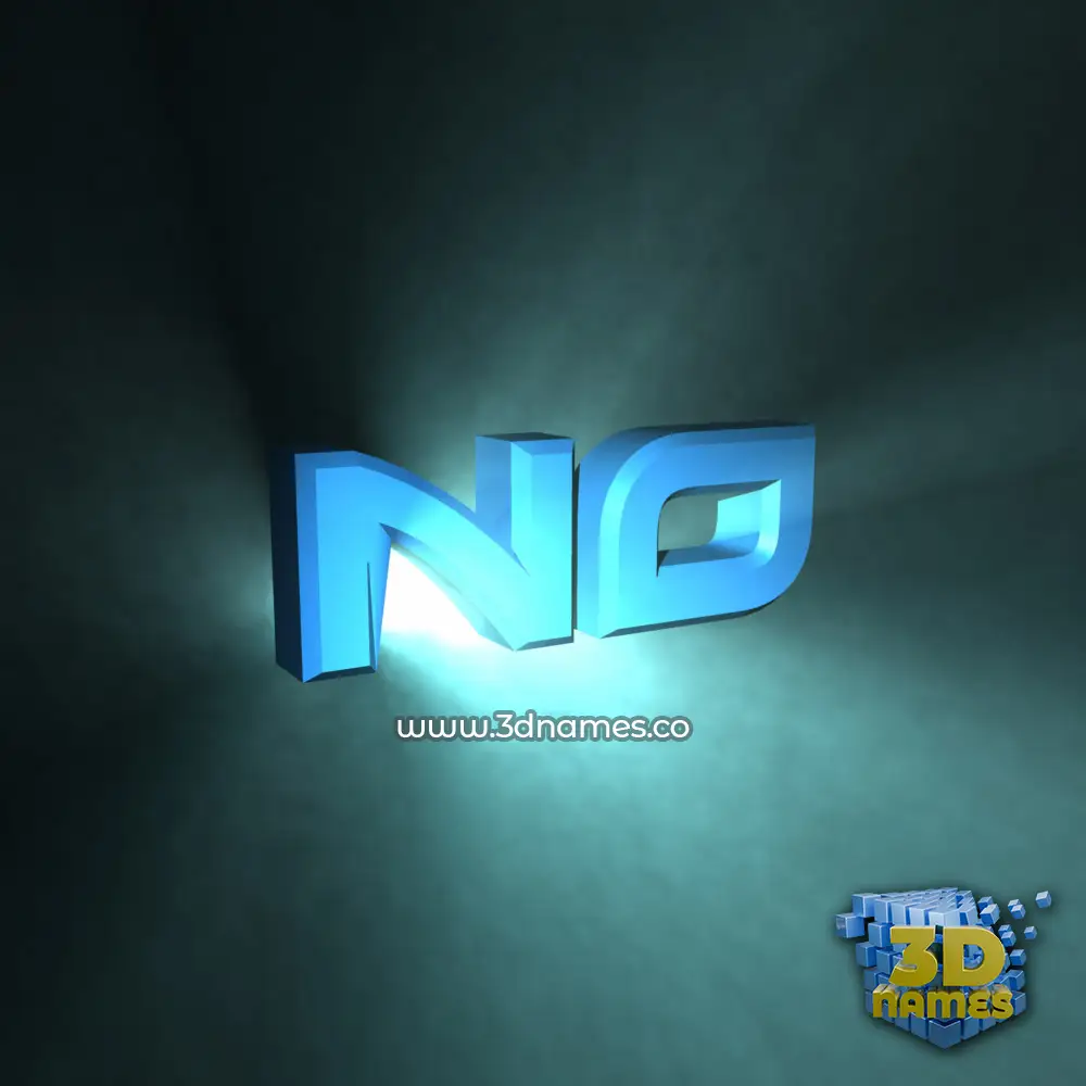 no in Light Shine style - 3D name wallpaper