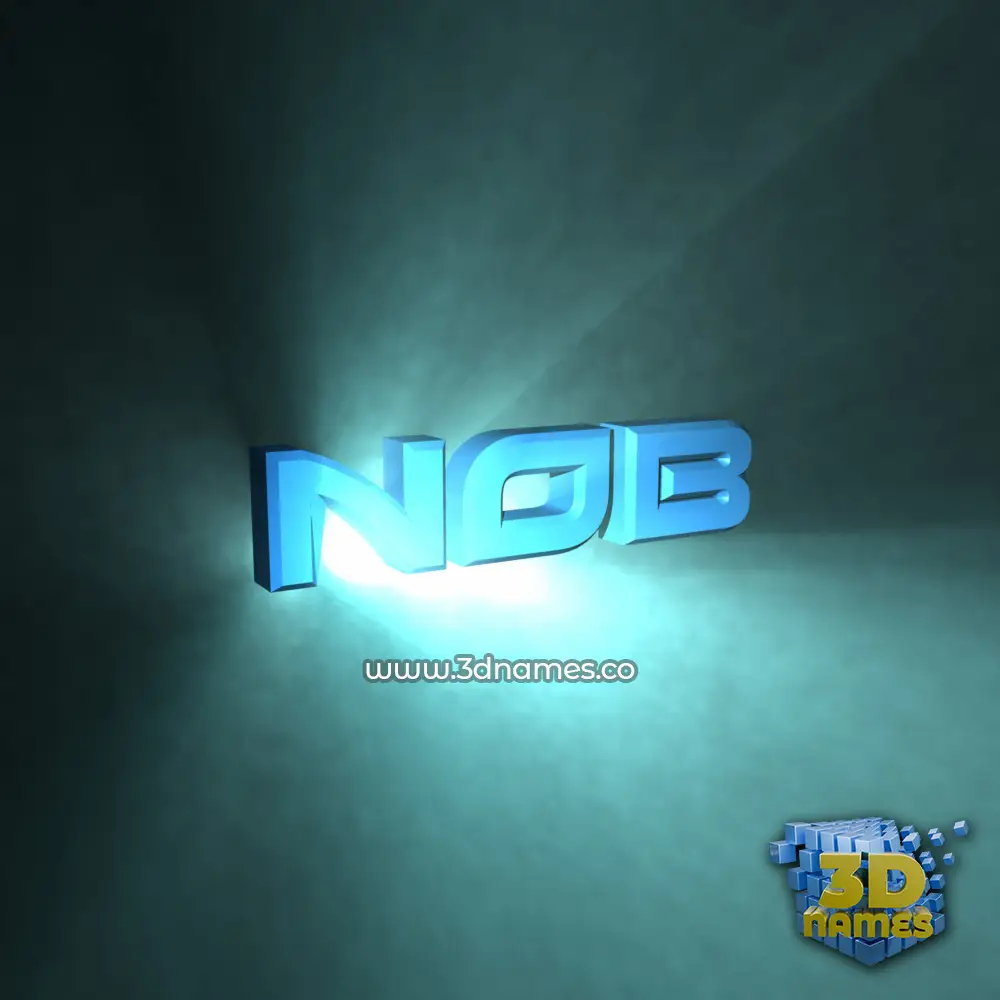 nob in Light Shine style - 3D name wallpaper
