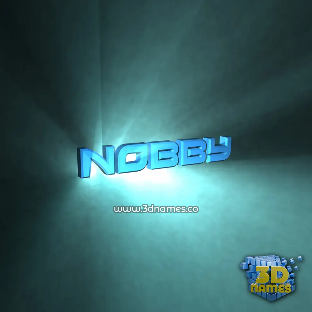 nobby in Light Shine style - 3D name wallpaper