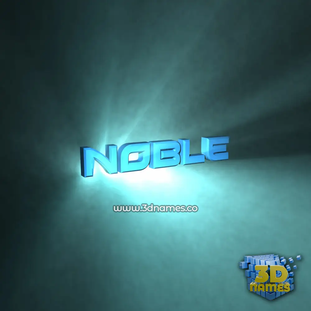 noble in Light Shine style - 3D name wallpaper
