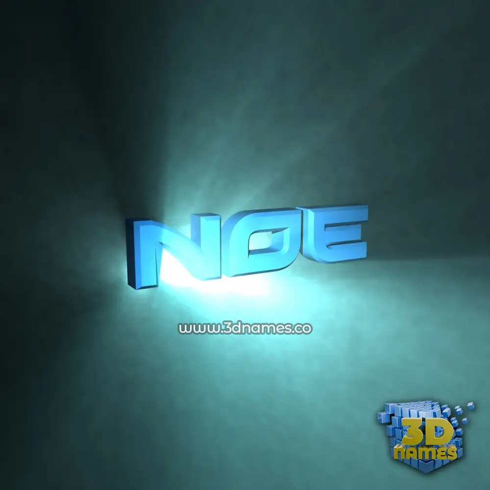 noe in Light Shine style - 3D name wallpaper