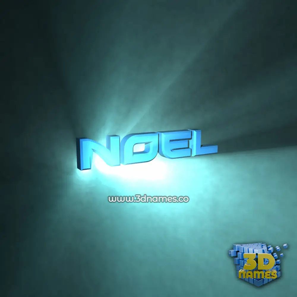 noel in Light Shine style - 3D name wallpaper