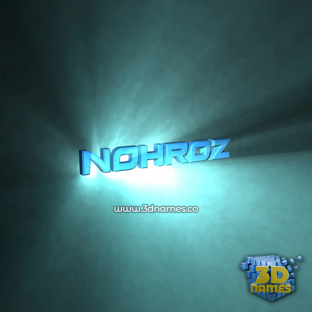 nohroz in Light Shine style - 3D name wallpaper