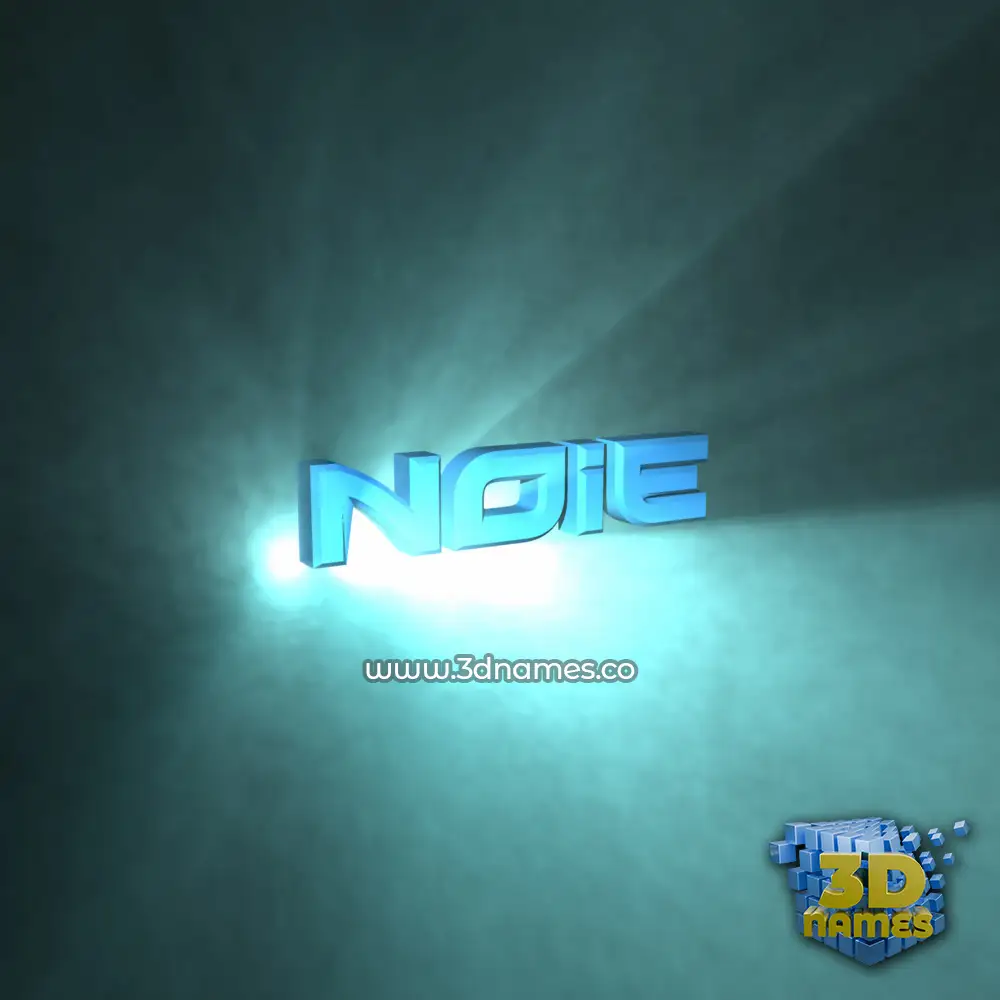 noie in Light Shine style - 3D name wallpaper
