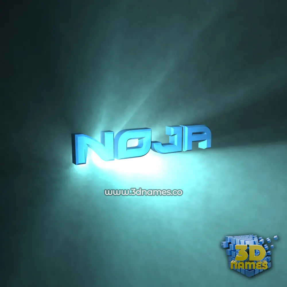 noja in Light Shine style - 3D name wallpaper