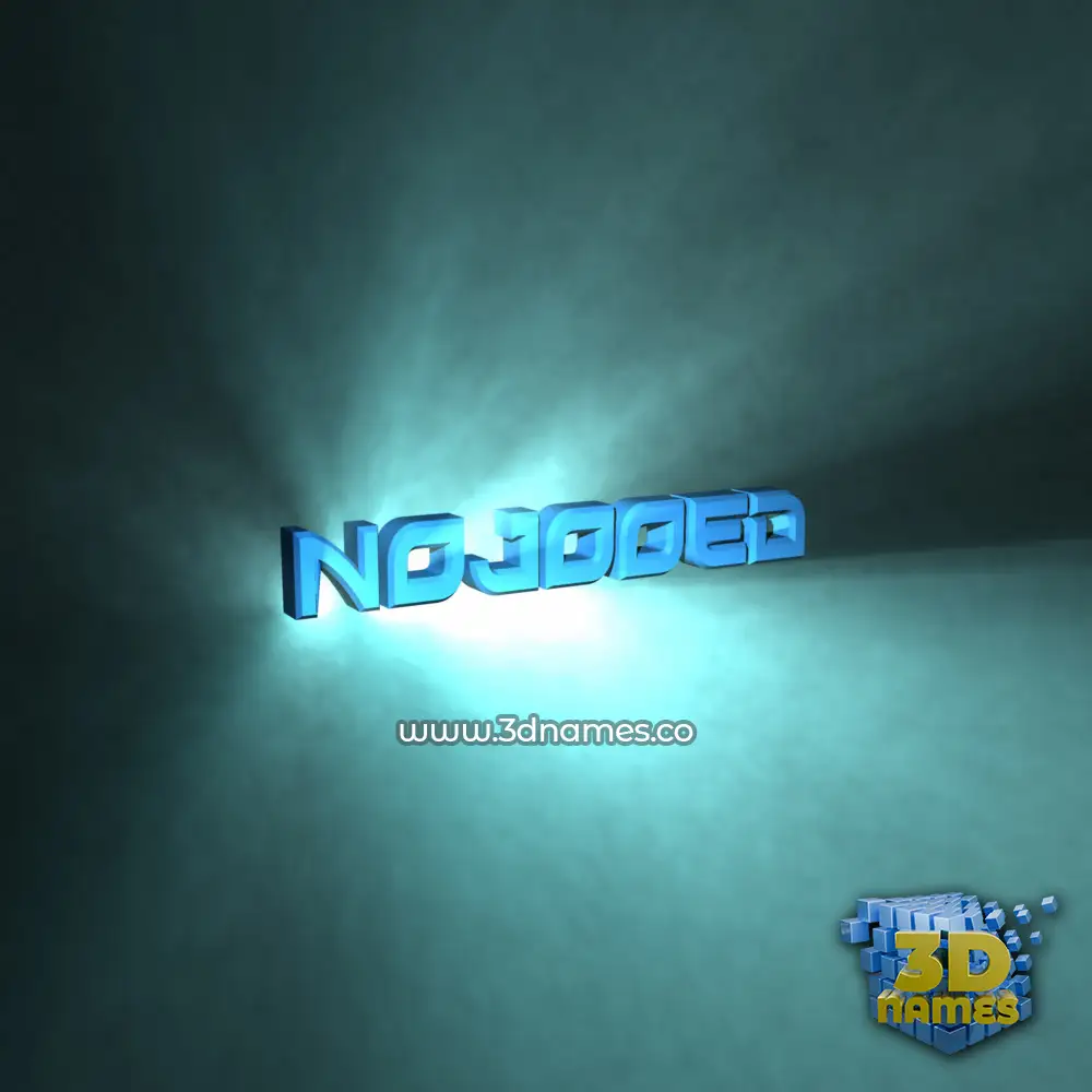 nojooed in Light Shine style - 3D name wallpaper