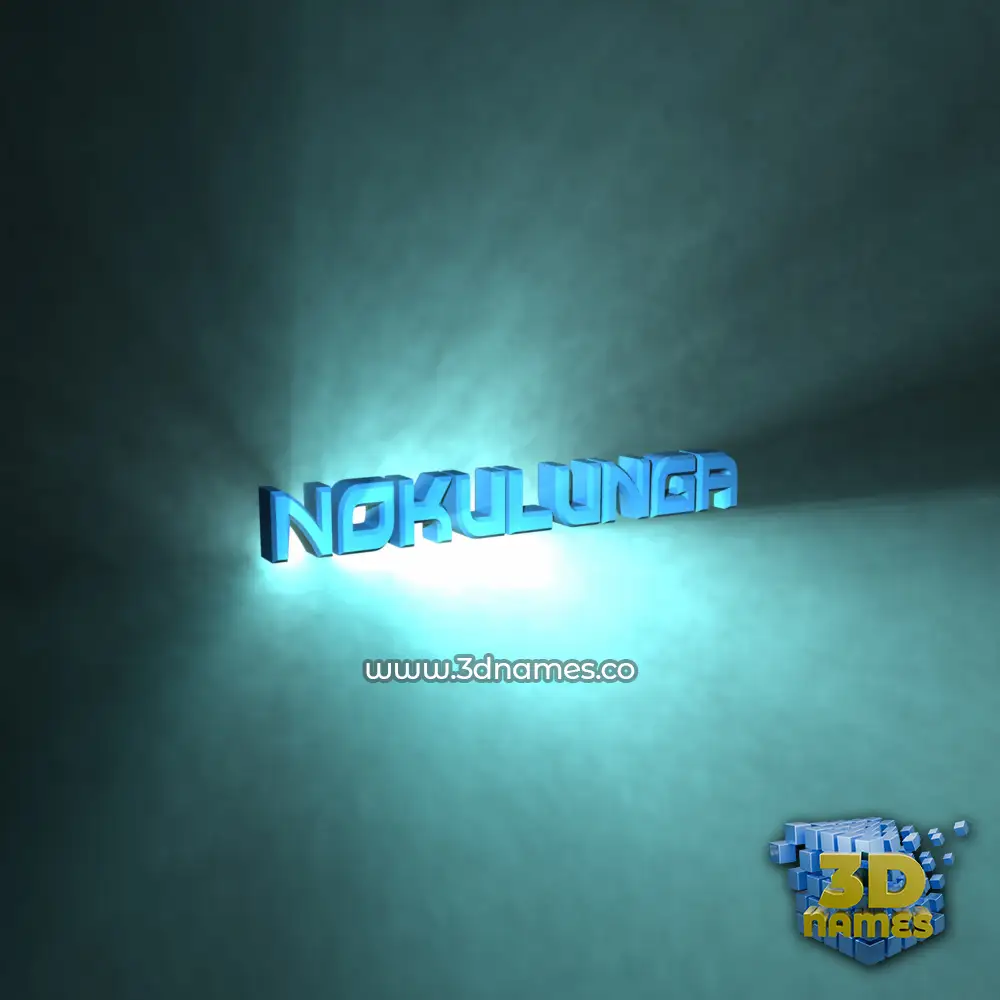 nokulunga in Light Shine style - 3D name wallpaper