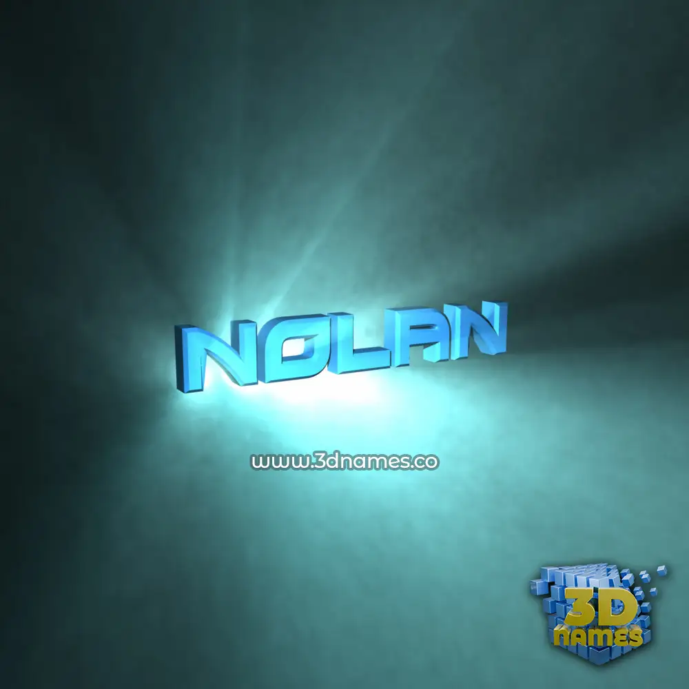 nolan in Light Shine style - 3D name wallpaper