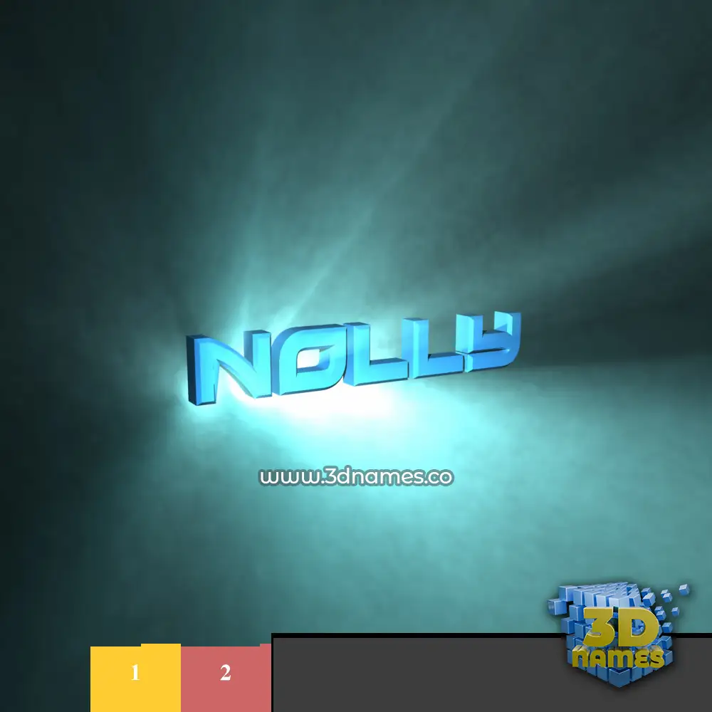 nolly in Light Shine style - 3D name wallpaper