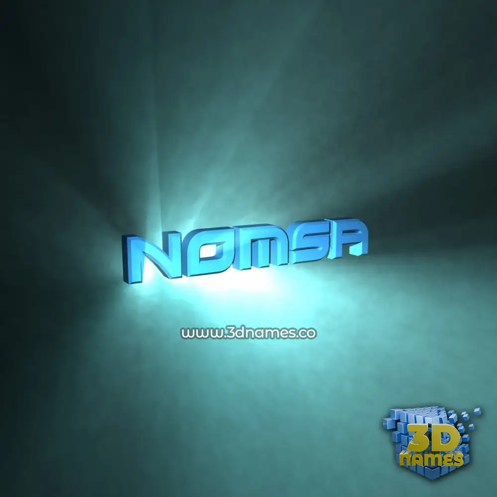 nomsa in Light Shine style - 3D name wallpaper