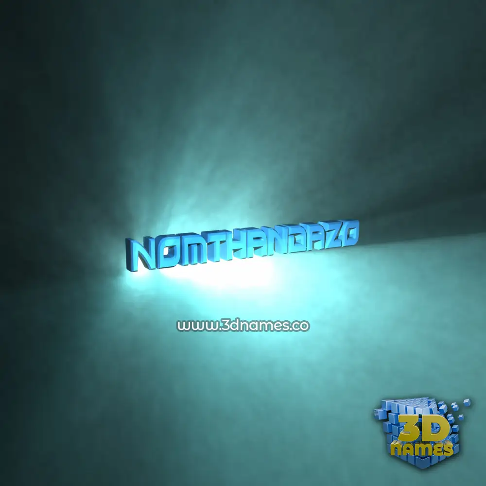 nomthandazo in Light Shine style - 3D name wallpaper