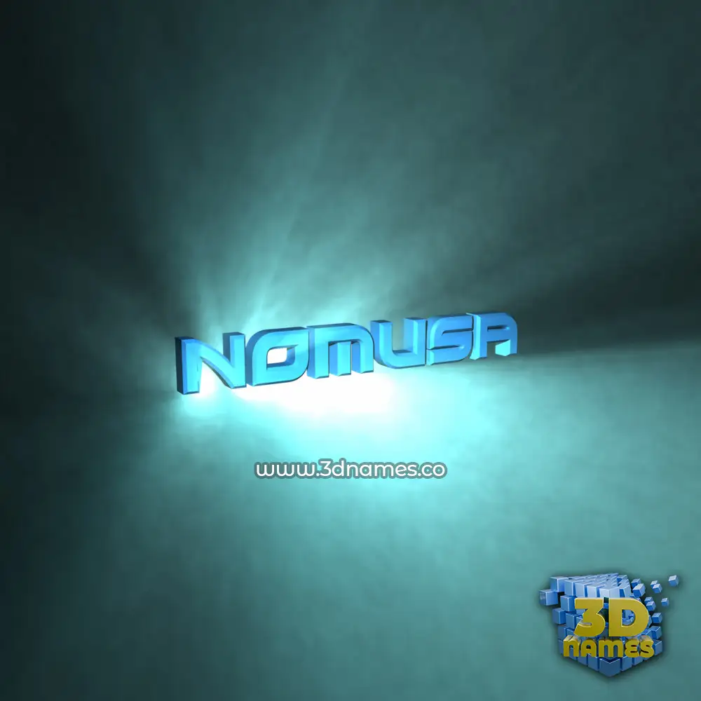 nomusa in Light Shine style - 3D name wallpaper