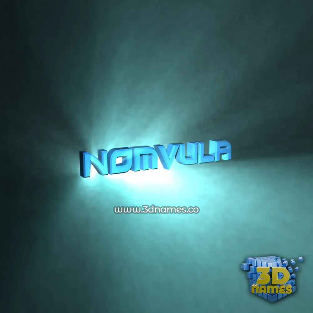 nomvula in Light Shine style - 3D name wallpaper