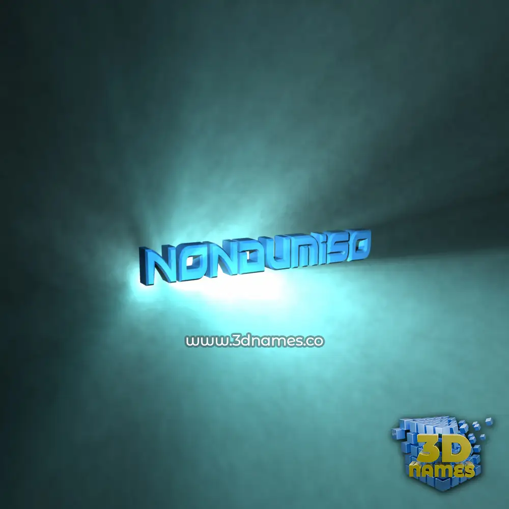 nondumiso in Light Shine style - 3D name wallpaper