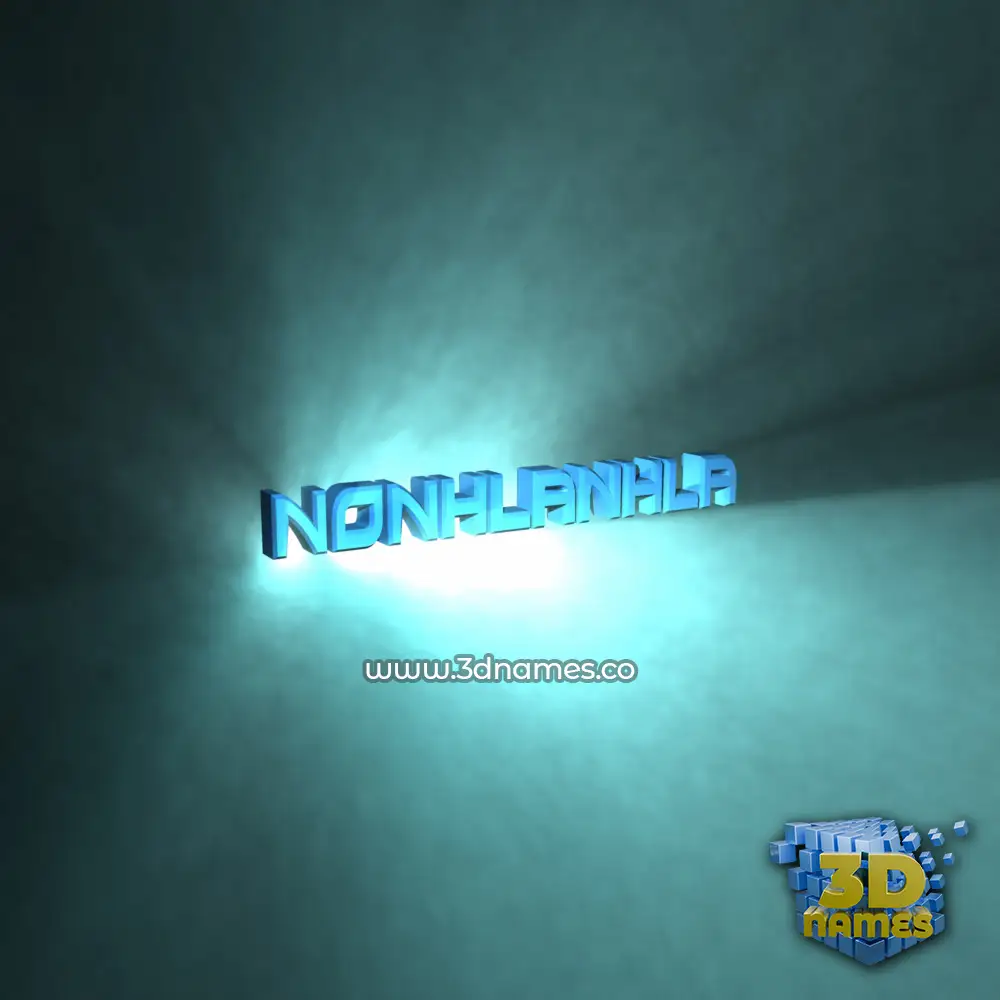 nonhlanhla in Light Shine style - 3D name wallpaper