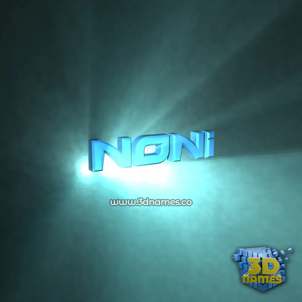 noni in Light Shine style - 3D name wallpaper