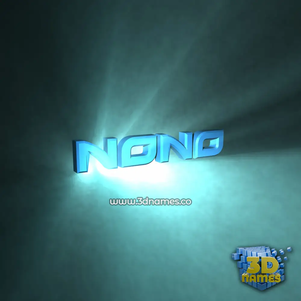 nono in Light Shine style - 3D name wallpaper