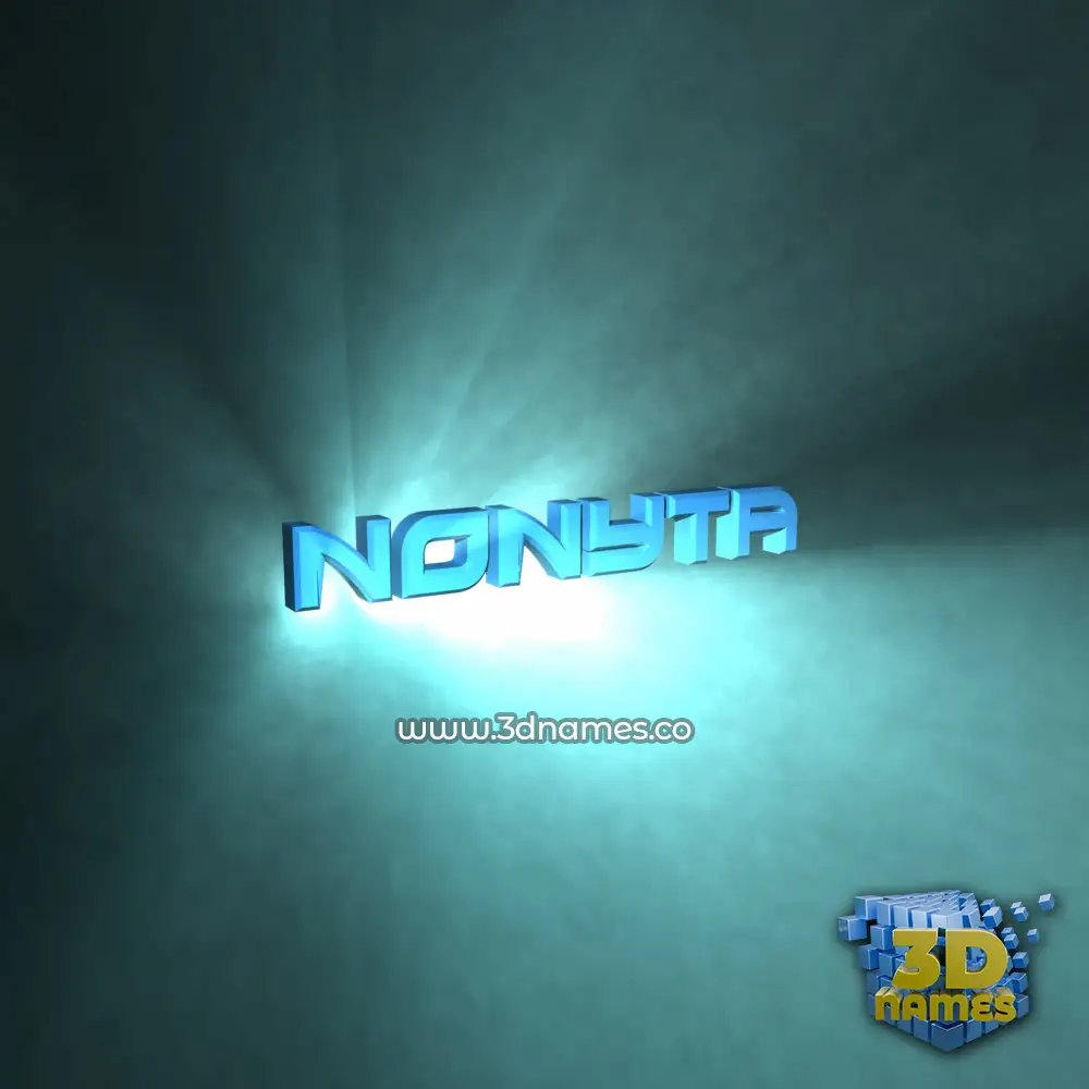 nonyta in Light Shine style - 3D name wallpaper